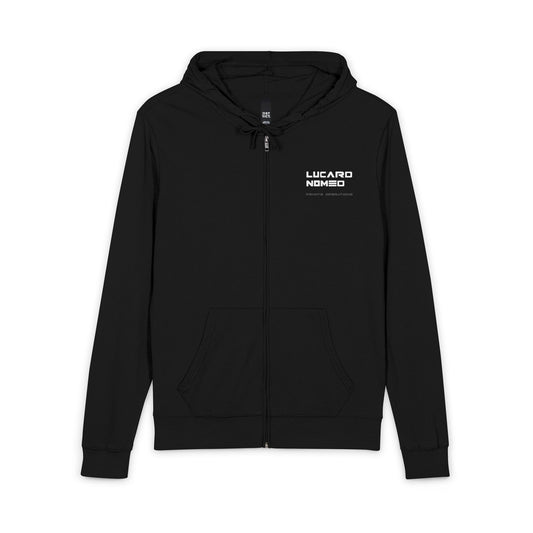 Black Full-Zip Hoodie with 'Private Operations' Chest Logo