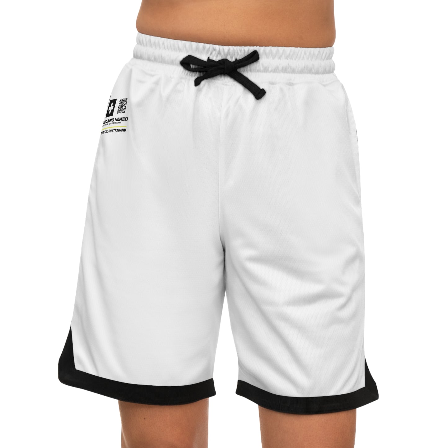 Private Operations v004 - White Basketball Rib Shorts