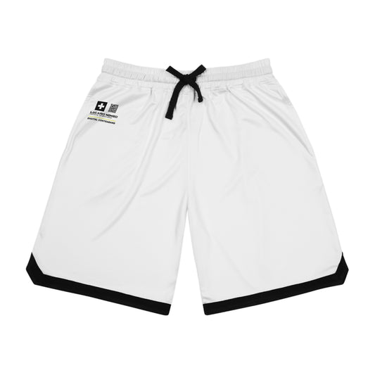 Private Operations v004 - White Basketball Rib Shorts