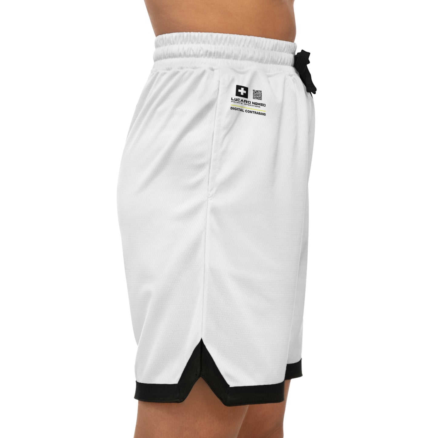 Private Operations v004 - White Basketball Rib Shorts